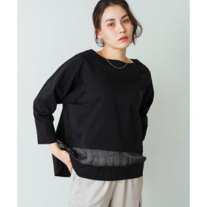 ブージュルード Bou Jeloud Wシルケットシアーラインプルオーバー （BLACK）