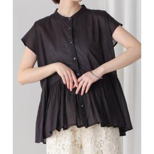 ブージュルード Bou Jeloud ボイルタックバンドカラーブラウス （BLACK）の商品画像