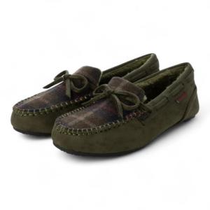 ブランコワール Balancoire 内ボア リボンモカシン （カーキ）