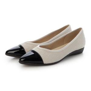 ブリジットバーキン ウォーク Bridget Birkin Walk 一文字切替えポインテッドウォーキングパンプス （オークコンビ）