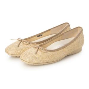 ブリジットバーキン ウォーク Bridget Birkin Walk ラメパナマ調バレエパンプス （ベージュ雑材）