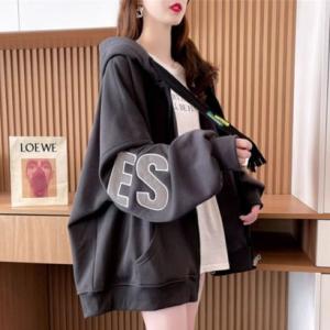 ベルシー Belle Cie 羽織り ジャケット パーカー ブルゾン スウェット アウター 秋冬 レディース 韓国ファッション 楽 ロゴ フード付き