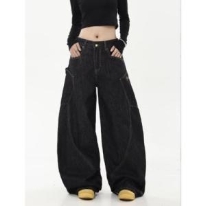 ベルシー Belle Cie ワイドパンツ カーブパンツ ルーズ 大きいサイズ ストリート ロゴ レディース 韓国ファッション カジュアル Y2K ロ