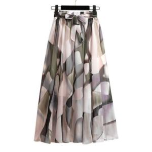 ベルシー Belle Cie スカート ロング 花柄 フレアスカート シフォン ふわふわ シフォンスカート ロングスカート ふんわり かわいい お洒落