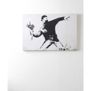 バンクシー Banksy バンクシー アートキャンバス （ベージュ系その他）