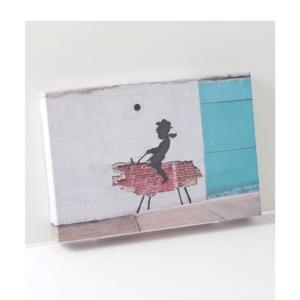 バンクシー Banksy バンクシー スモールアートキャンバス （ブルー系その他）