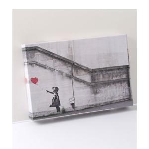 バンクシー Banksy バンクシー スモールアートキャンバス （グレー）