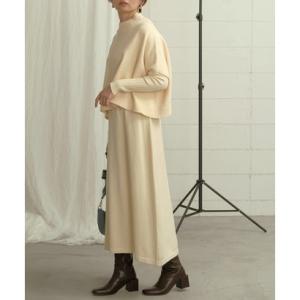 バブ Bab ケープトップ&リブニットワンピースセット （IVORY）