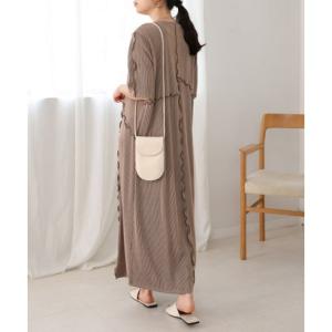 バブ Bab メロウ切替ストライププリーツワンピース （モカ）