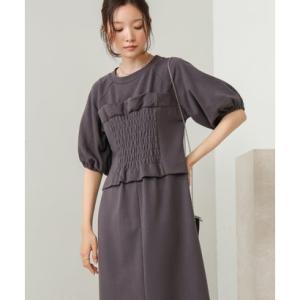 バブ Bab ビスチェライクスウェットワンピース （チャコール）