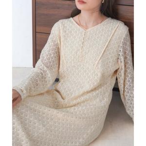 バブ Bab 総レースウエスト切替フレアワンピース （BEIGE）