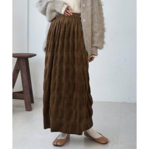 バブ Bab ギャザーベロアスカート （BROWN）