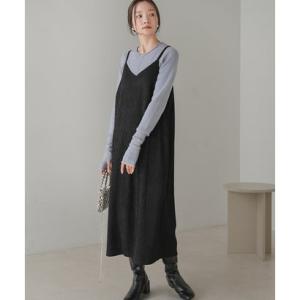 バブ Bab ワッシャーデザインキャミワンピース （BLACK）