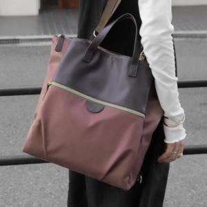 【A4対応】3WAY レザー×ナイロン コンビ バックパック リュック