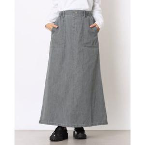 バゼーヌ BAZAINE デニムロングスカート （グレー）