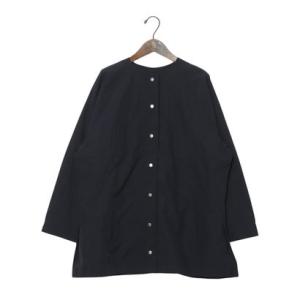 バゼーヌ BAZAINE ノーカラーナイロンジャケット （ネイビー）