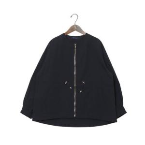 バゼーヌ BAZAINE ノーカラージップジャケット （ネイビー）