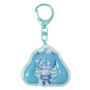 シネマコレクション cinemacollection 初音ミクxシナモロール キーリング ぷっくりっ...