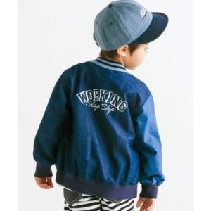 スラップ スリップ SLAP SLIP バックプリント切り替えデニムブルゾン(80~130cm) （...