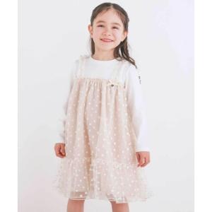 スラップ スリップ SLAP SLIP 【お揃い】お花チュールスカートドッキングワンピース(80~1...