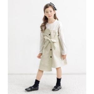 コドモフク ビー 子供服Bee トレンチ風ワンピースの詳細画像1