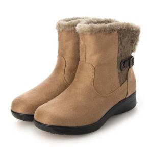 ビュース beauth 防滑・防水・あったか・幅広ショートブーツ （オーク）