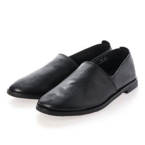ビカーシ BICASH クレープソールレザーエスパドリーユ （BLACK (BLACK SOLE)）｜locondo-shopping