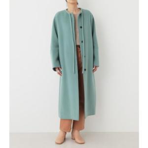 no collar long coat GRN