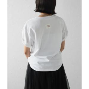 ボンジュールサガン BONJOUR SAGAN バックカラーロゴラベルTシャツ （WHITE×WHI...