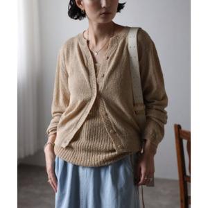 ボンジュールサガン BONJOUR SAGAN ミックスニットカーディガン （BEIGE）