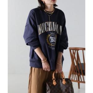 ボンジュールサガン BONJOUR SAGAN MICHIGANエンブレムロゴスウェット （NAVY...