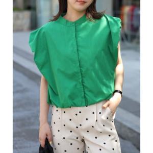 ボンジュールサガン BONJOUR SAGAN ノースリーブバルーンシャツ （GREEN）