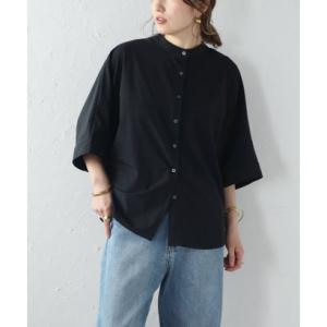 ボンジュールサガン BONJOUR SAGAN クールタッチ前後2WAYノーカラードルマンシャツ （...