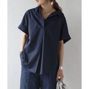 ボンジュールサガン BONJOUR SAGAN ロールアップスキッパーシャツ （NAVY）