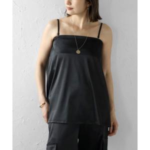 ボンジュールサガン BONJOUR SAGAN 2WAYサテンキャミソール （BLACK）