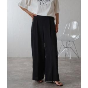 ボンジュールサガン BONJOUR SAGAN サマーツイードタックワイドパンツ （BLACK）