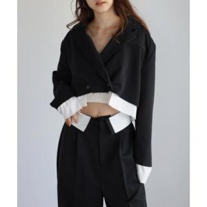 ボンジュールサガン BONJOUR SAGAN layered design short jacke...