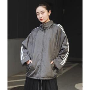 ボンジュールサガン BONJOUR SAGAN グロッシーナイロンタフタブルゾン （CHARCOAL...