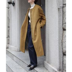 ボンジュールサガン BONJOUR SAGAN パイピングシャギーロングコート （MUSTARD）