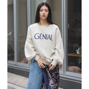 ボンジュールサガン BONJOUR SAGAN G NIALフロッキーロゴスウェット （OATMEA...