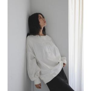 ボンジュールサガン BONJOUR SAGAN エンボスロゴスウェット （OFF-WHITE）