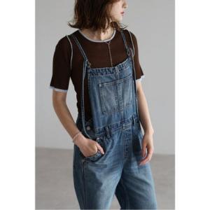 ボンジュールサガン BONJOUR SAGAN 配色リブ半袖ニット （BROWN）