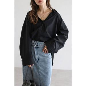 ボンジュールサガン BONJOUR SAGAN 【撥水・接触冷感・UVカット】ロールアップスリーブシャツ （BLACK）