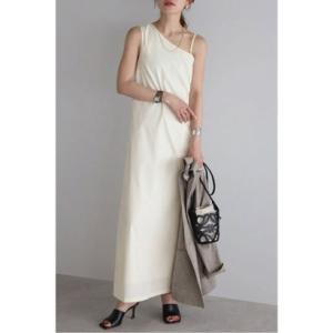 ボンジュールサガン BONJOUR SAGAN ワンショルダーロングワンピース （IVORY）