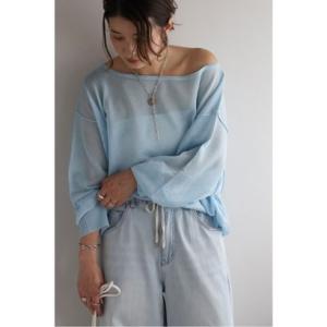 ボンジュールサガン BONJOUR SAGAN シアーラメオフショルプルオーバー （LIGHT-BL...