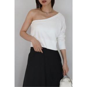 ボンジュールサガン BONJOUR SAGAN padded one shoulder sweat ...