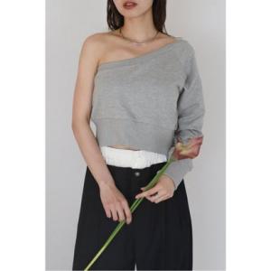 ボンジュールサガン BONJOUR SAGAN padded one shoulder sweat ...