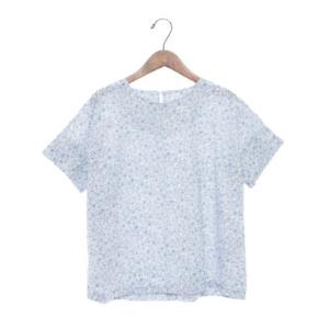 ブローディア BRODIAEA 花柄半袖ブラウス 総柄プルオーバー 塩縮加工 【日本製】 （オフホワイト）の商品画像