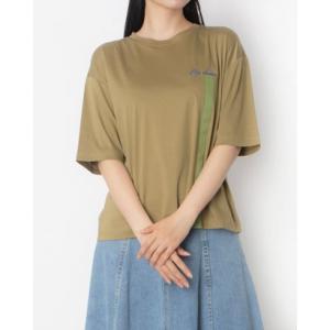 ブローディア BRODIAEA テープリボンスリット半袖Tシャツ （カーキ）