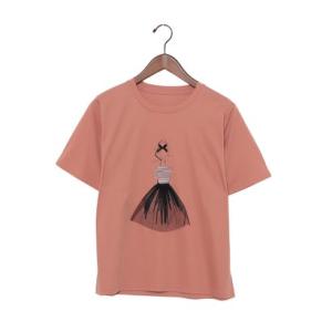ブローディア BRODIAEA イラストプリントチュール使い半袖Tシャツ プレミアムコットン （コー...